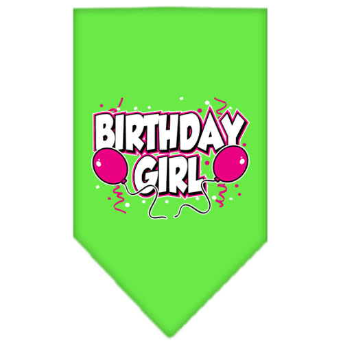 Birthday girl Screen Print Bandana Lime Green Small
